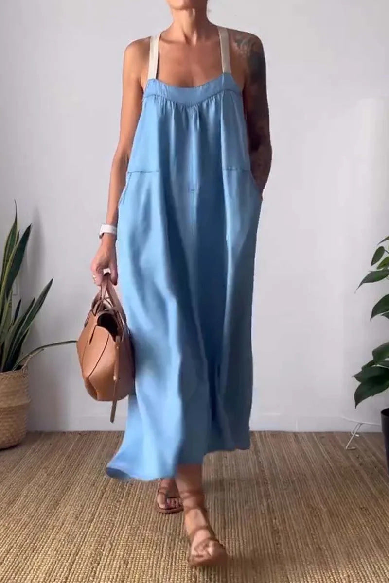 Strap Breathable Linen Dress