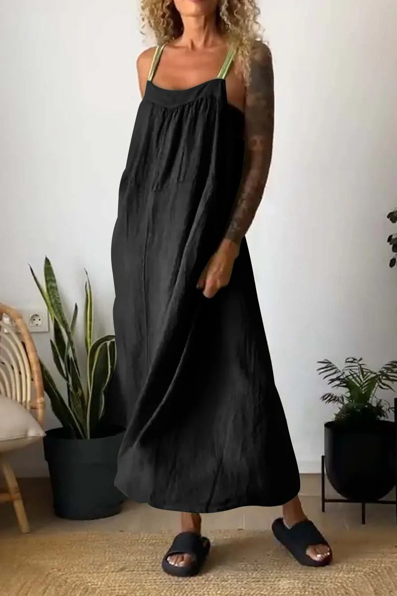 Strap Breathable Linen Dress