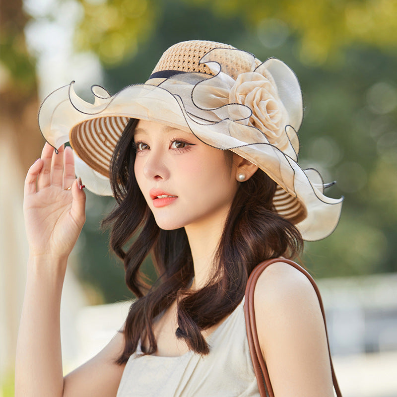 Elegant Flower Sunscreen Hat