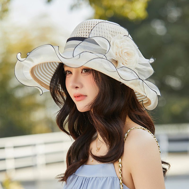 Elegant Flower Sunscreen Hat
