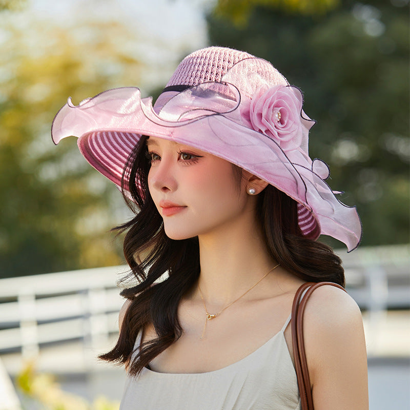 Elegant Flower Sunscreen Hat