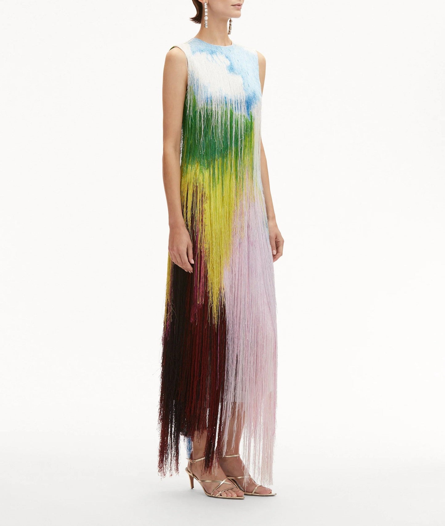 Watercolor Fringe Cocktail Dress(Free Shipping✔️)