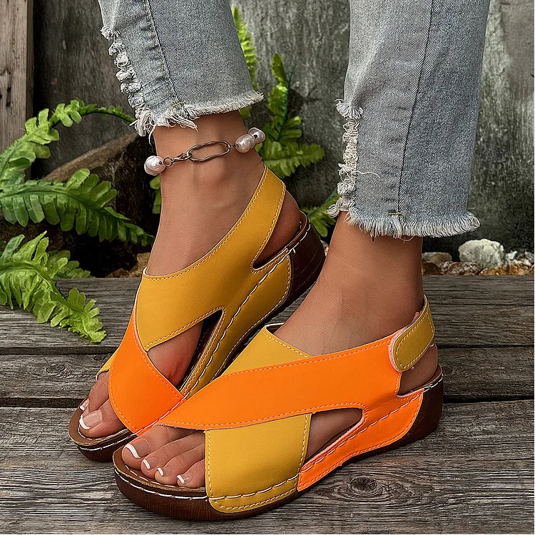 Women's Ultra Comfortable Slope Heel Orthopaedic Sandals
