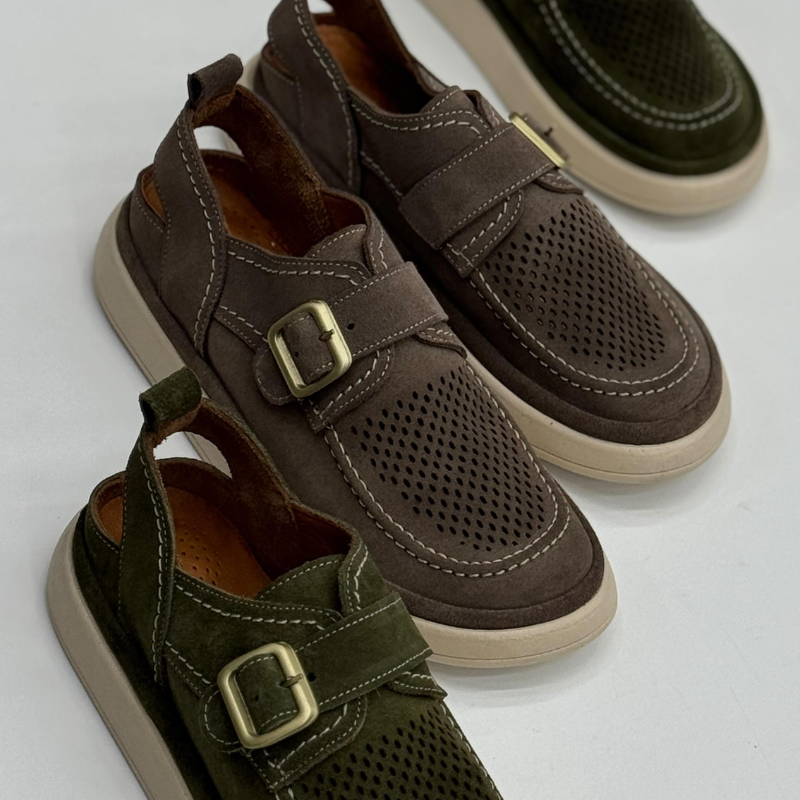 Suede Breathable Slip-on Casual Sandals