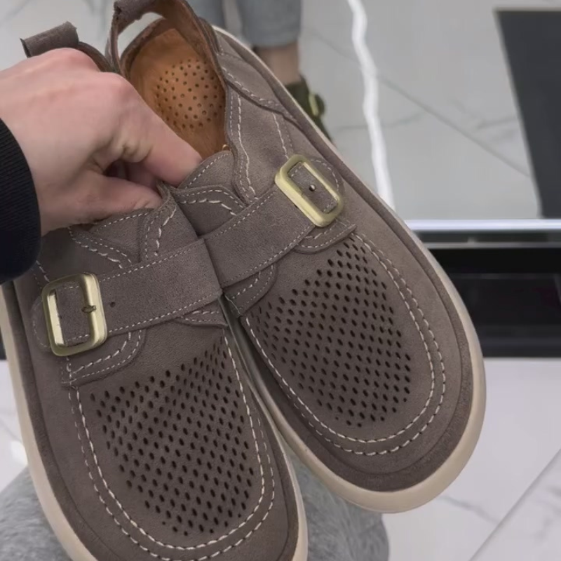 Suede Breathable Slip-on Casual Sandals