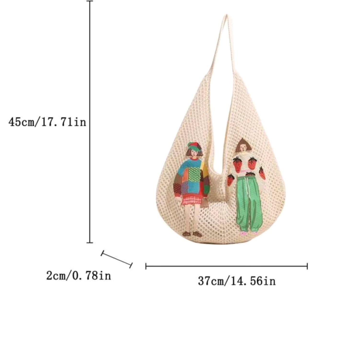 Large Capacity Knitted Shoulder Bag