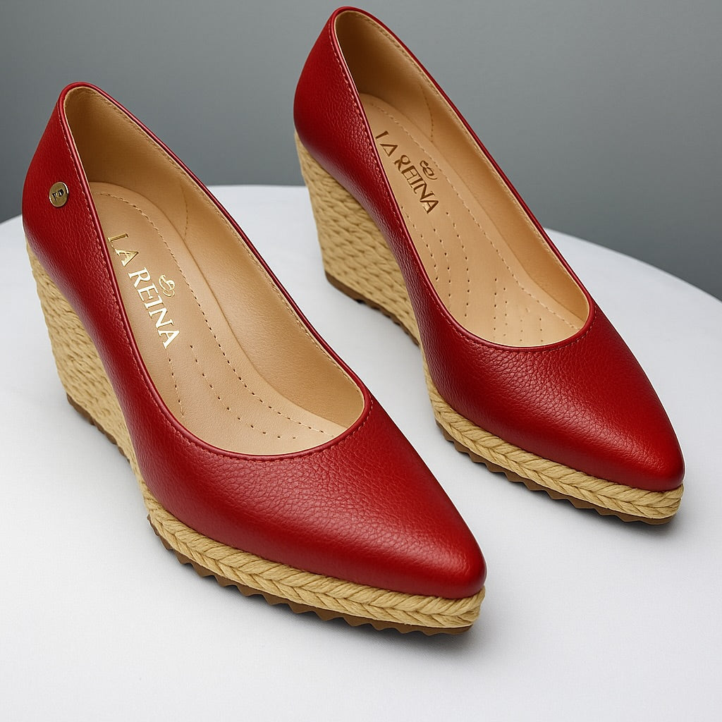 Wedge Heel Shallow Mouth Straw Rope Thick Sole Women's Shoes