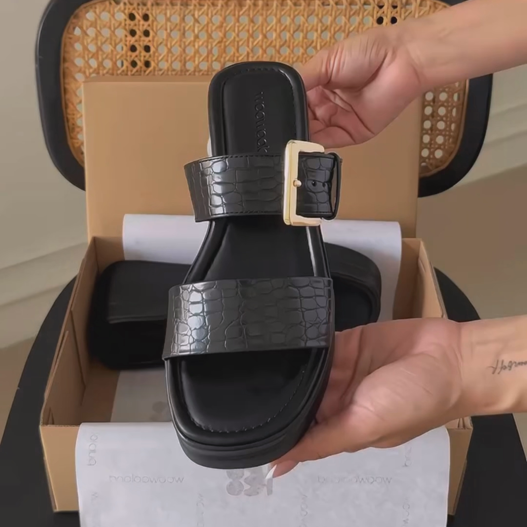 Platform Buckle Birkenstock Sandals