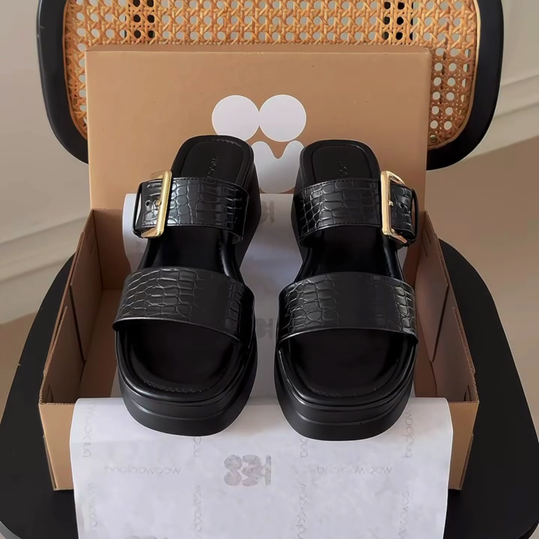 Platform Buckle Birkenstock Sandals