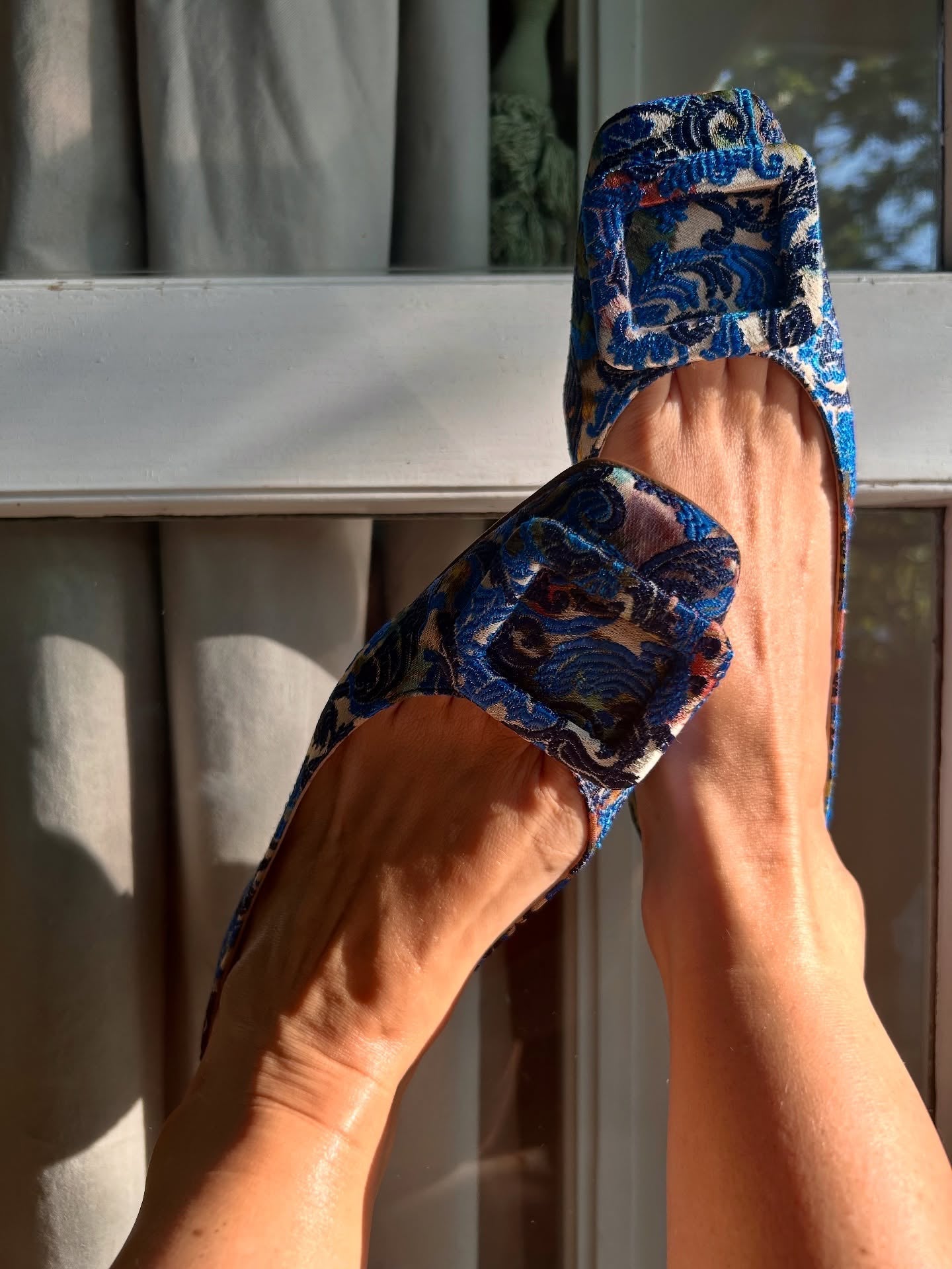 Brocade Patterned Ballet Shoes