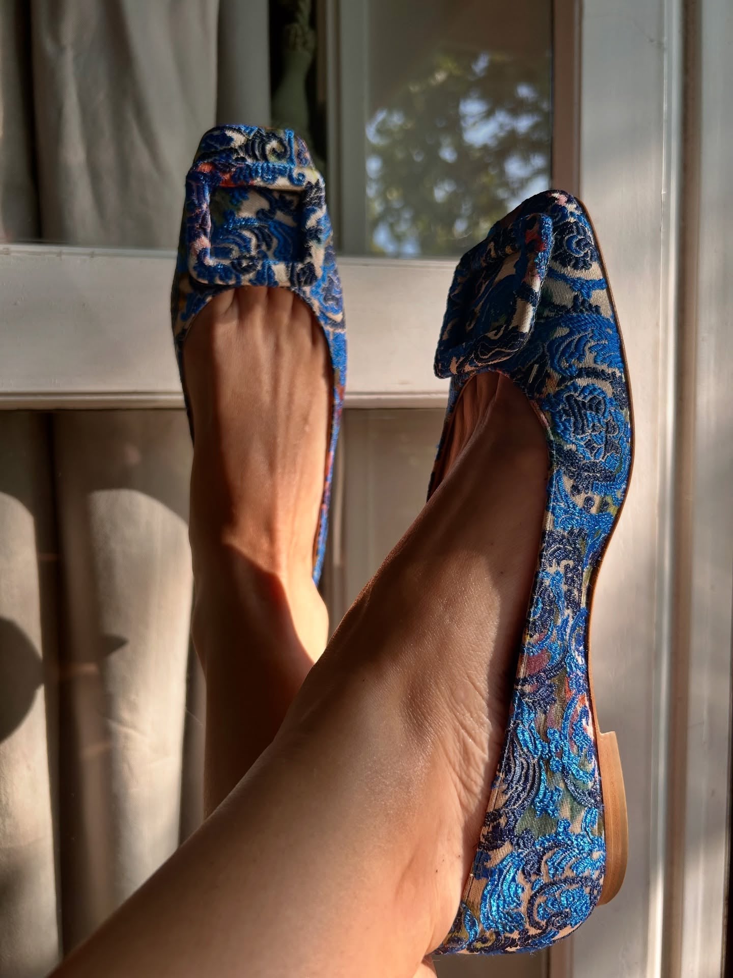 Brocade Patterned Ballet Shoes