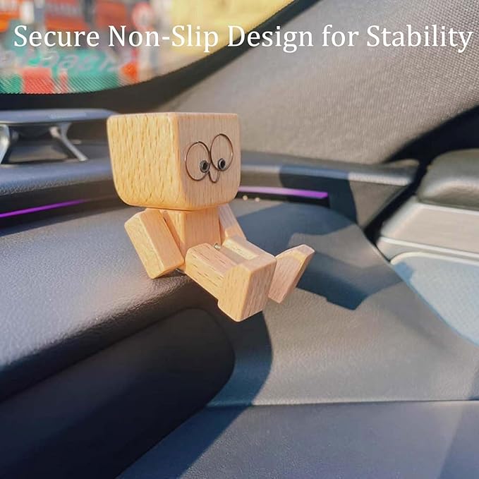 š„Handmade Charming Little Wooden Figure That Sways With 12PCS Magnetic Expressions