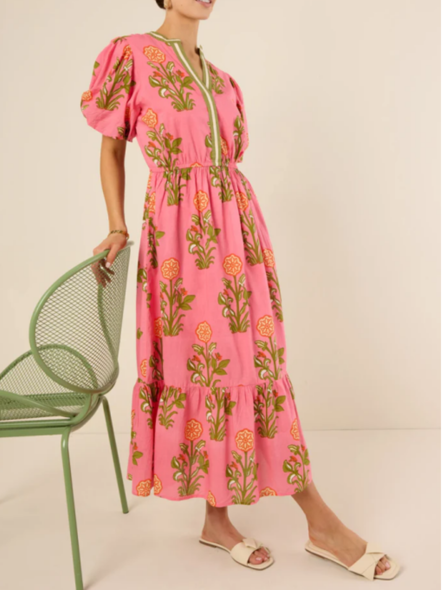V-neck Floral Dress