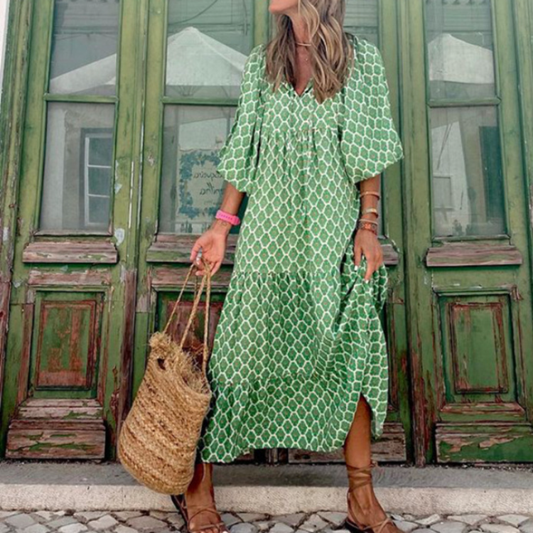 Geometric Printed Dress