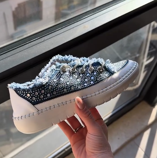 Women's Casual Dazzle Denim Shoes