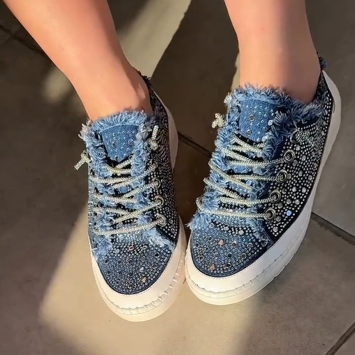 Women's Casual Dazzle Denim Shoes