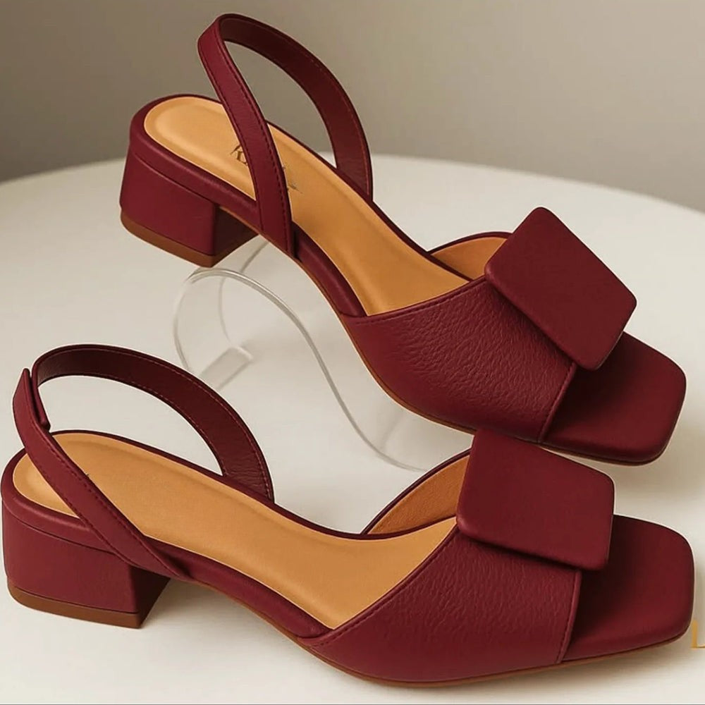 🔥Last day🔥Women's Leather Square Sandals