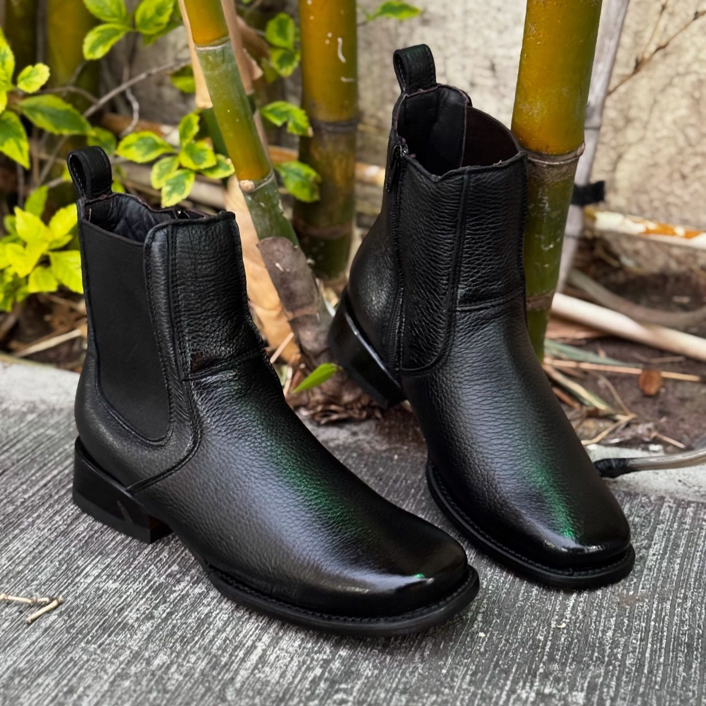 Black Calfskin Boots