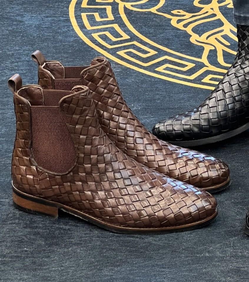 Braided Chelsea Boots