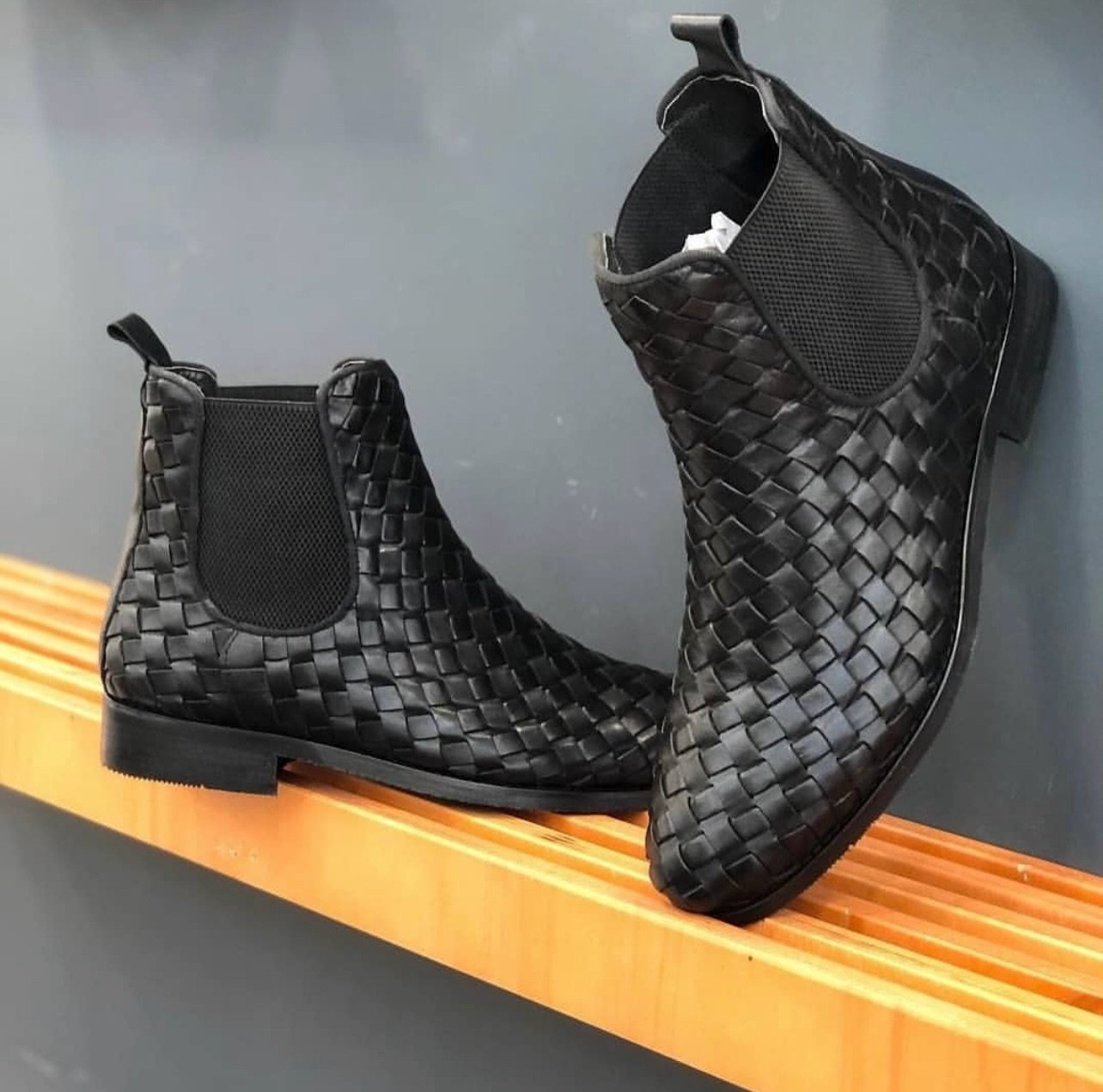 Braided Chelsea Boots