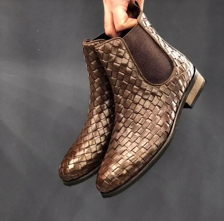 Braided Chelsea Boots