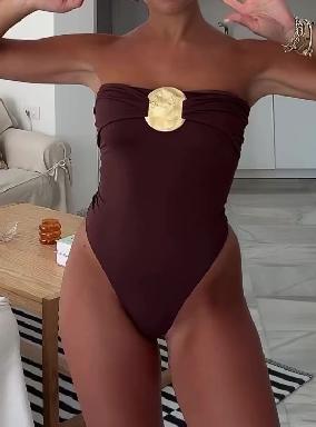 Metal Trimmed Bralette Bikini