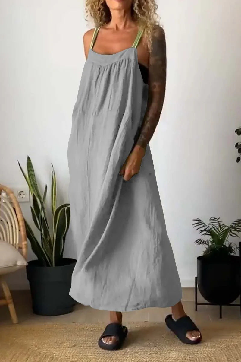 Strap Breathable Linen Dress
