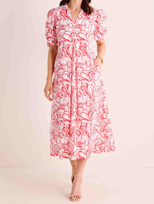 Printed Holiday Dress