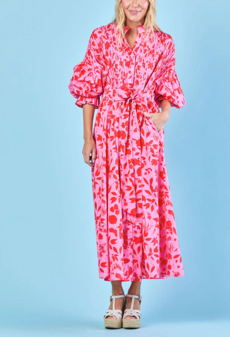 Printed Waisted Dress