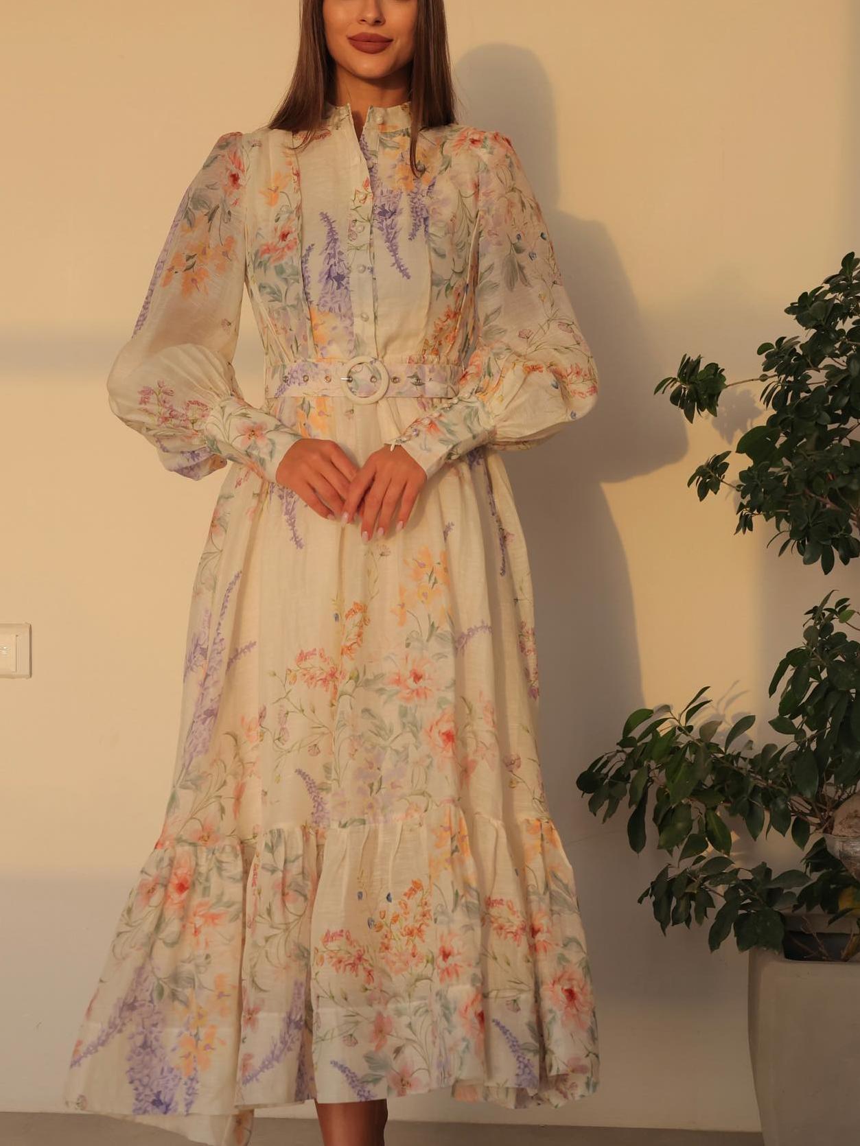 Floral Print Voluminous Midi Dress(Free Shipping✔️)