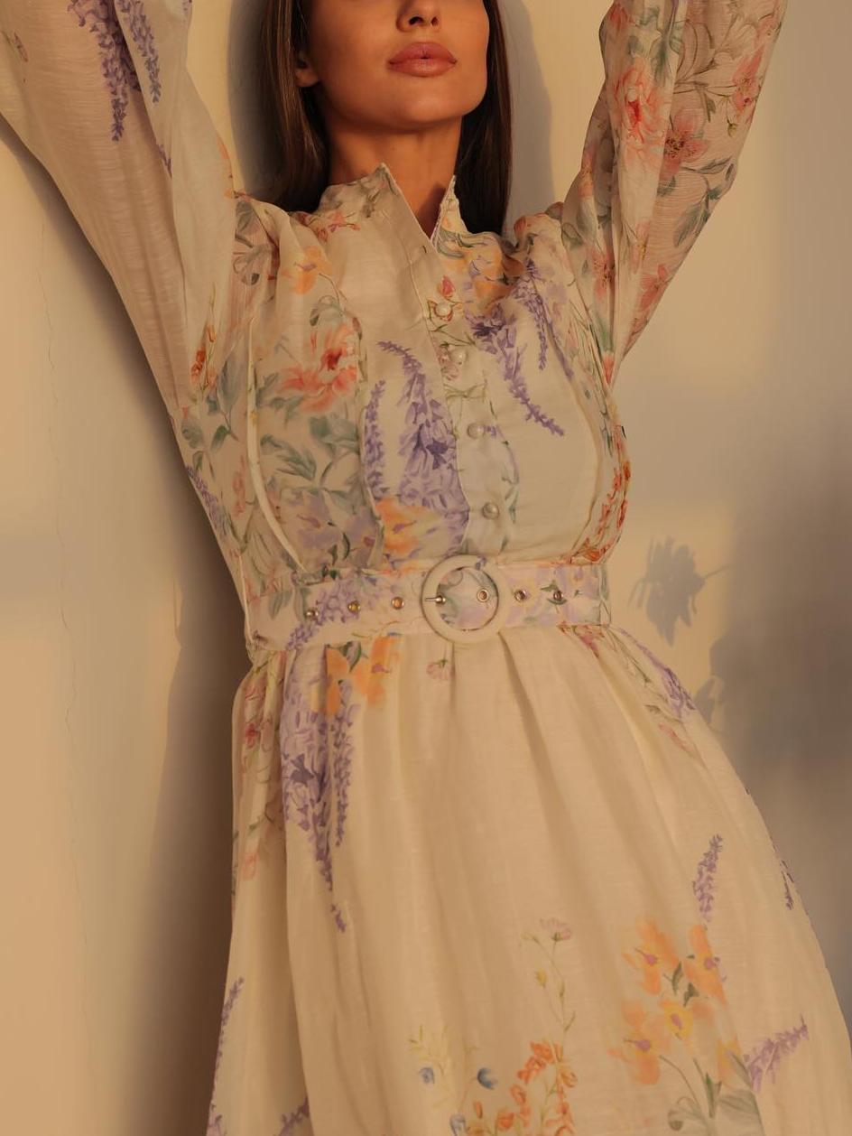 Floral Print Voluminous Midi Dress(Free Shipping✔️)