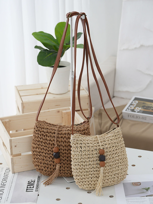 Beach Tassel Straw Bag