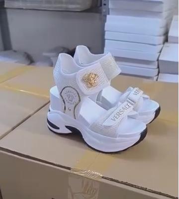 Thick-soled Double Velcro Height-increasing Sandals