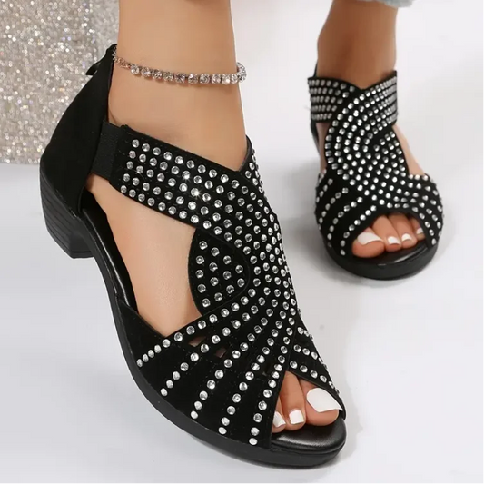 Women's Low Heel Cut-Out Sandals