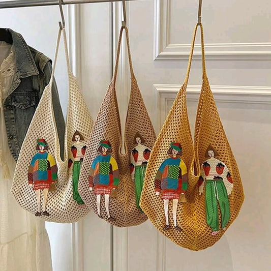 Large Capacity Knitted Shoulder Bag