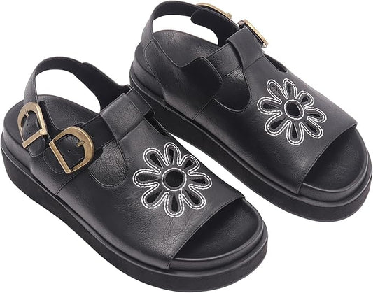 Women's Flower Platform Sandals