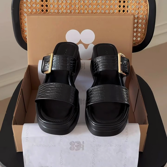 Platform Buckle Birkenstock Sandals