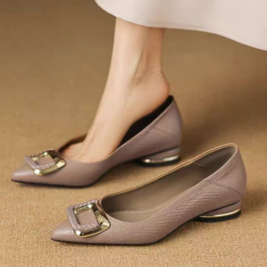 Pointed Toe Shallow Mouth Fashionable Shoes