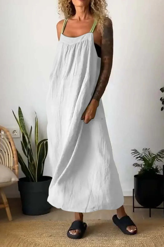 Strap Breathable Linen Dress