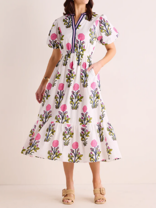 V-neck Floral Dress