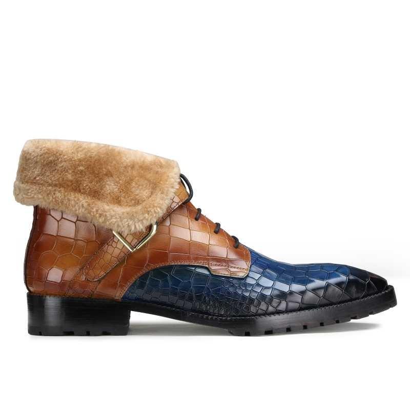 Stalwart Tanblue Designer Fur Boots