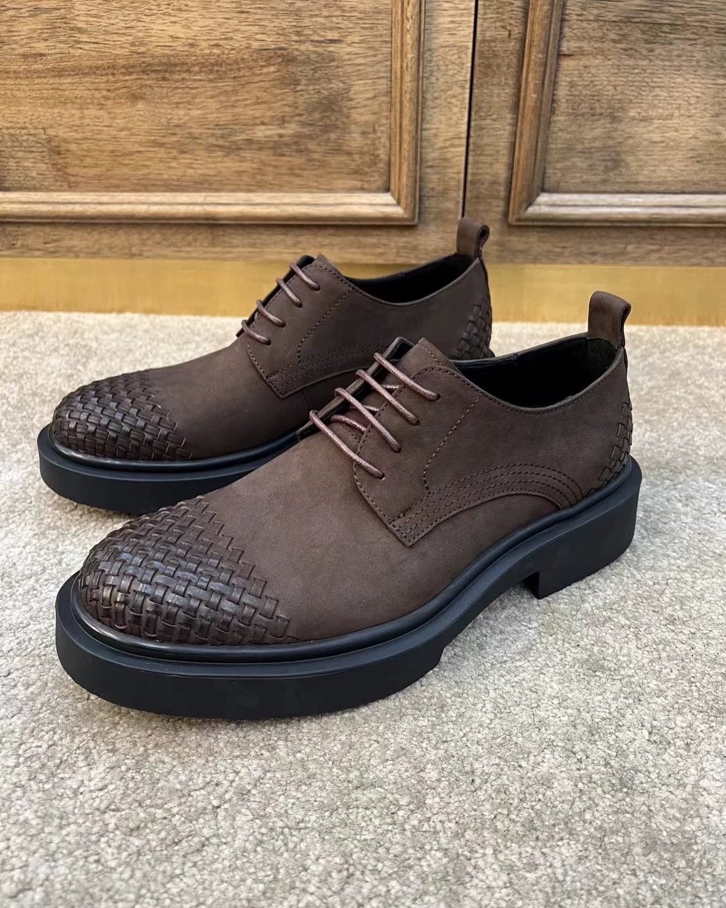 Men's Woven Leather Shoes