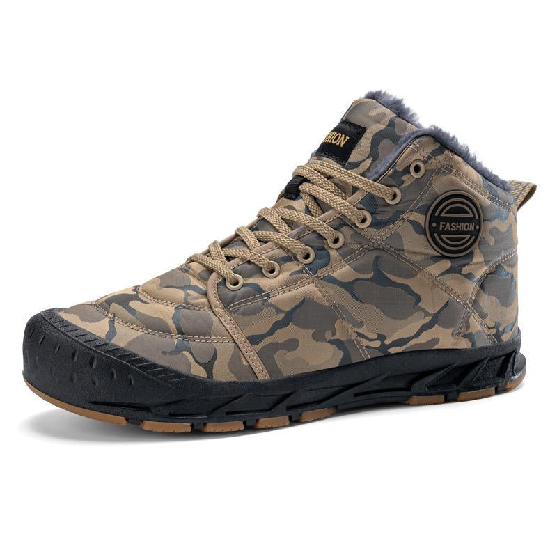 Camouflage Cold-Weather Hiking Sneakers