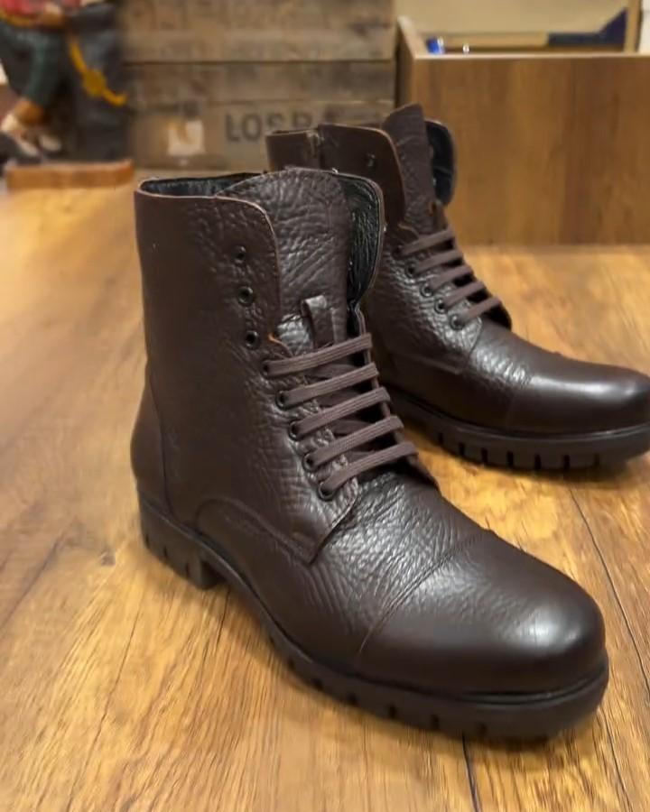 Cowhide High Top Martin Boots