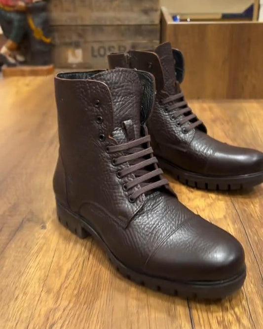 Cowhide High Top Martin Boots