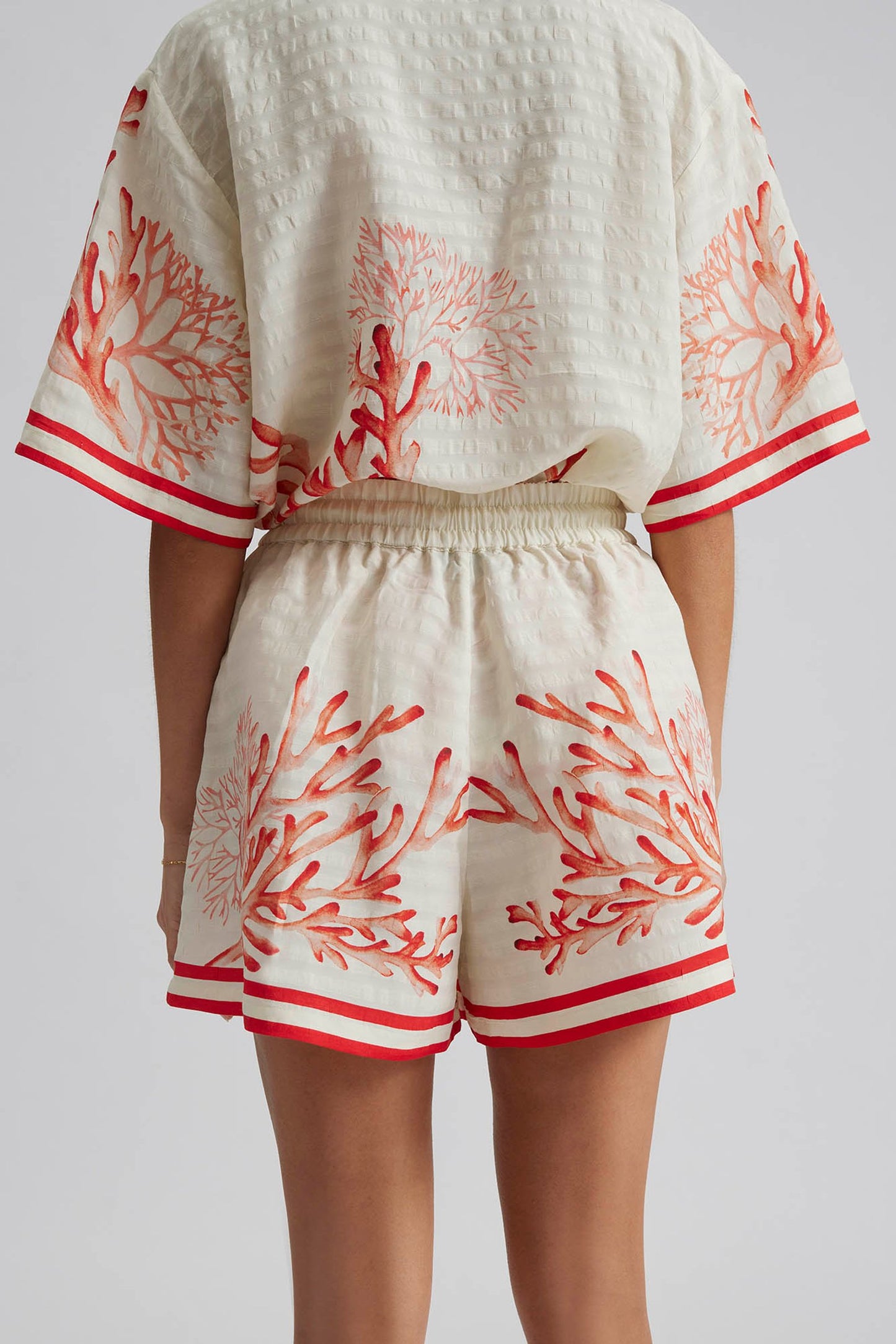 Iris Print Short Sleeve Shorts Set