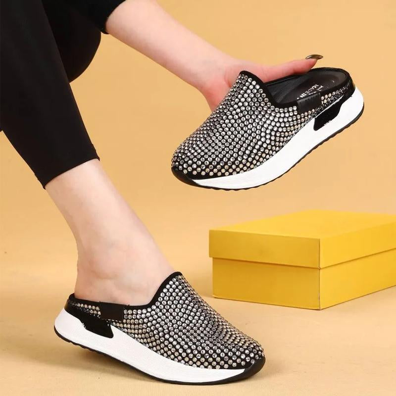 Rhinestone Sparkle Comfortable Fashion Sports Slippers