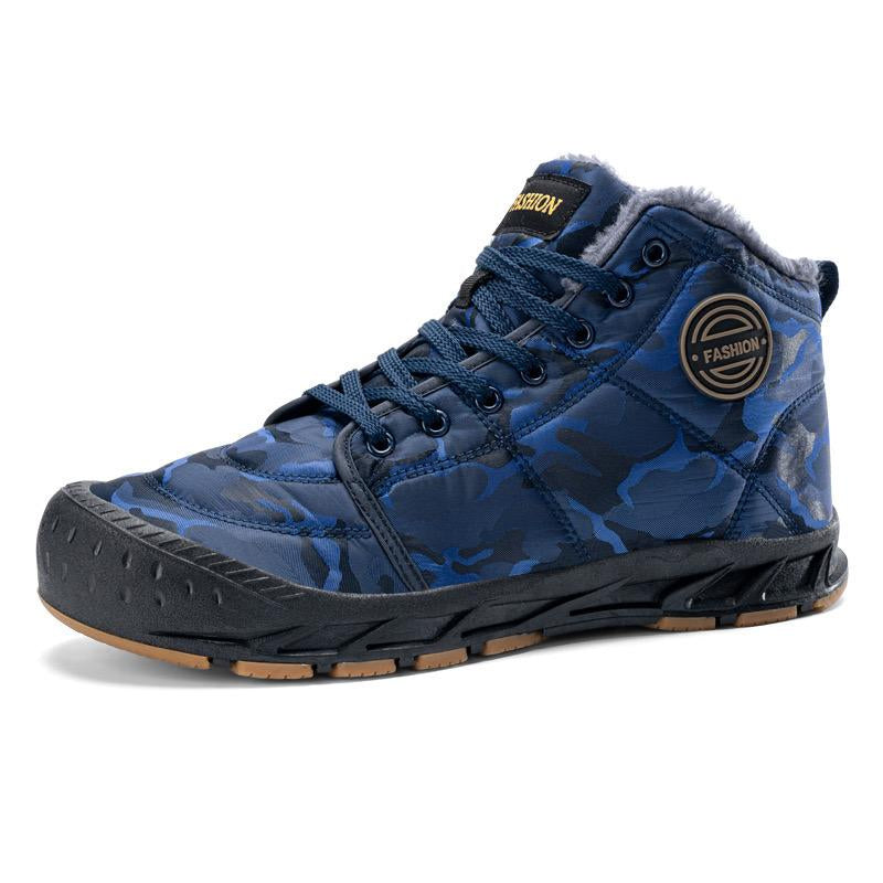 Camouflage Cold-Weather Hiking Sneakers