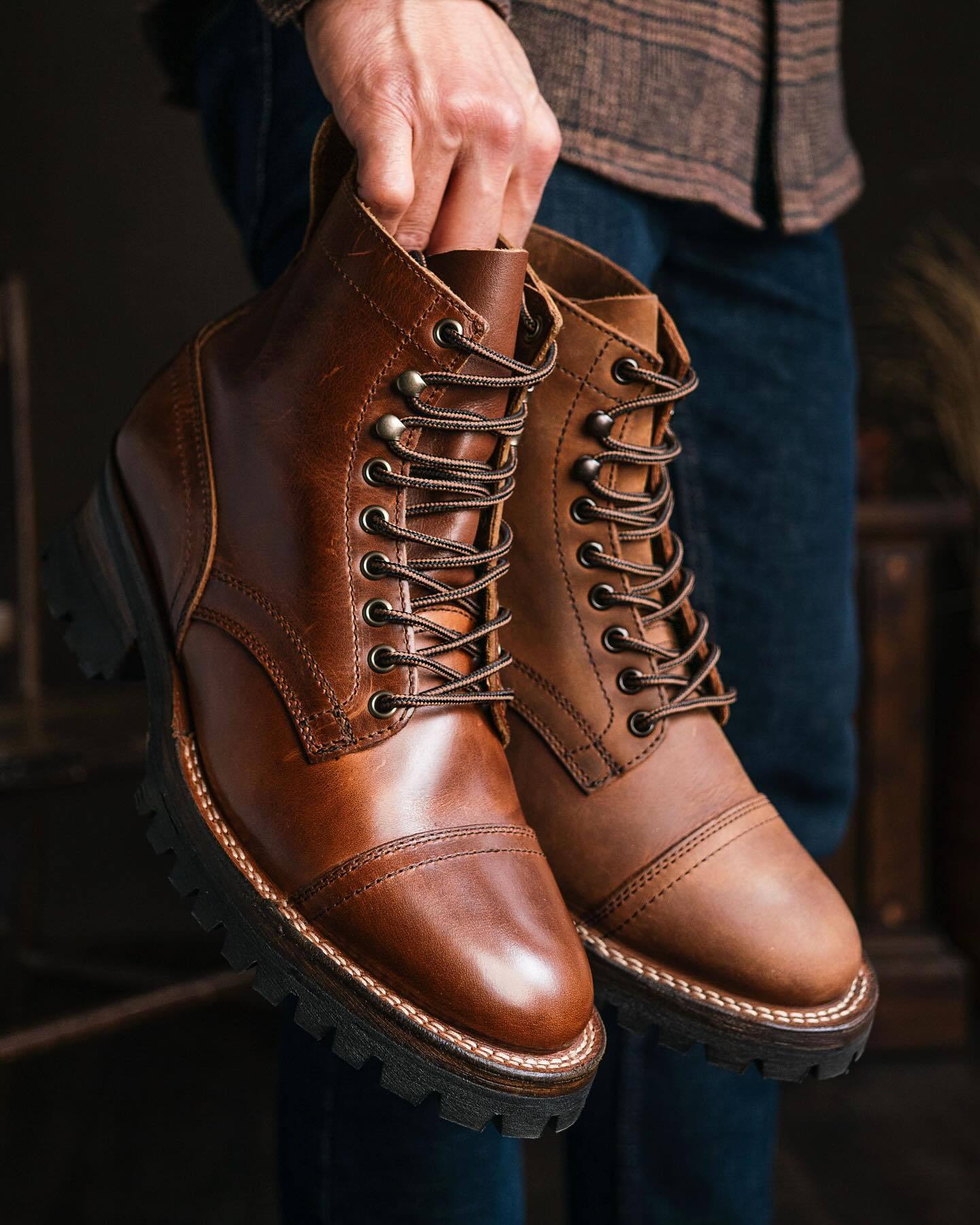 Brown Leather Martin Boots