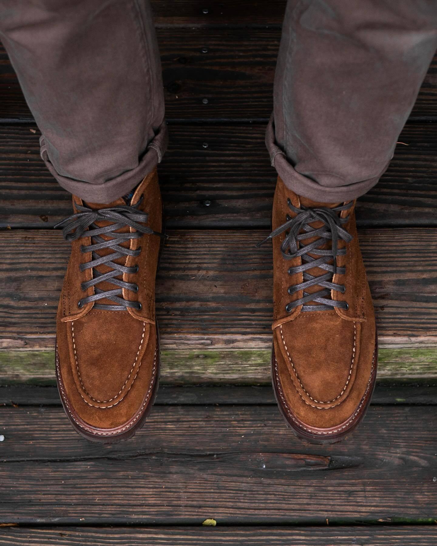 Brown Suede Lace-Up Martin Shoes